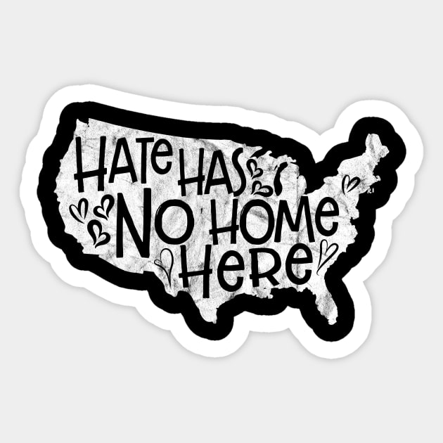 Hate Has No Home Here' Equality Sticker by ourwackyhome